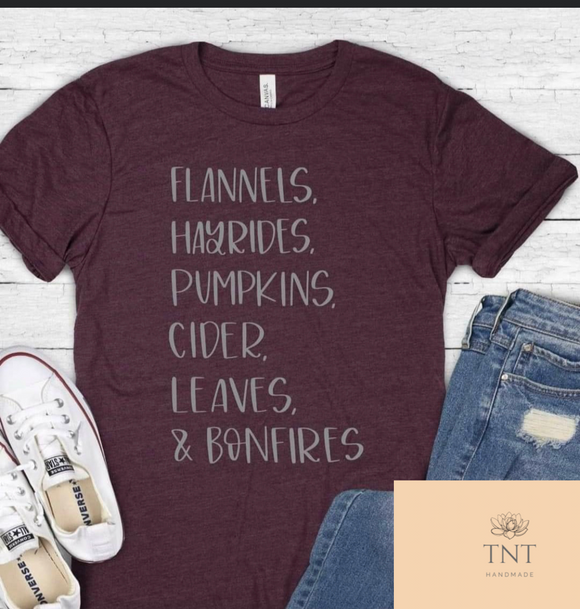 Flannels;Hayrides;Pumpkins;Cider;Leaves;&Bonfires