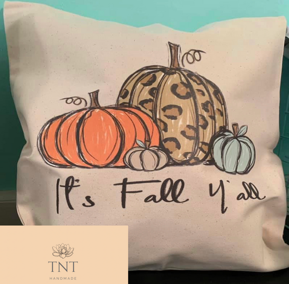 It's Fall Yall lepord Pumpkin